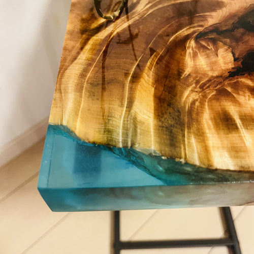 レジンテーブル　栃の木　ソファテーブル　サイドテーブル　コーヒーテーブル レジンテーブル ソファテーブル サイドテーブル コーヒーテーブル