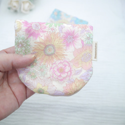 ふわもこハンカチ｜フラワーパーティー-Flower Party-｜S・10×20cm｜ガーゼハンカチ｜花柄｜プチギフト 4枚目の画像