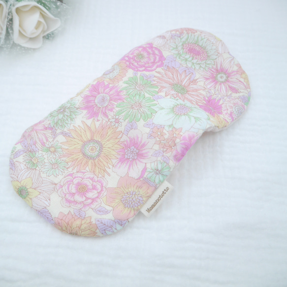 ふわもこハンカチ｜フラワーパーティー-Flower Party-｜S・10×20cm｜ガーゼハンカチ｜花柄｜プチギフト 7枚目の画像