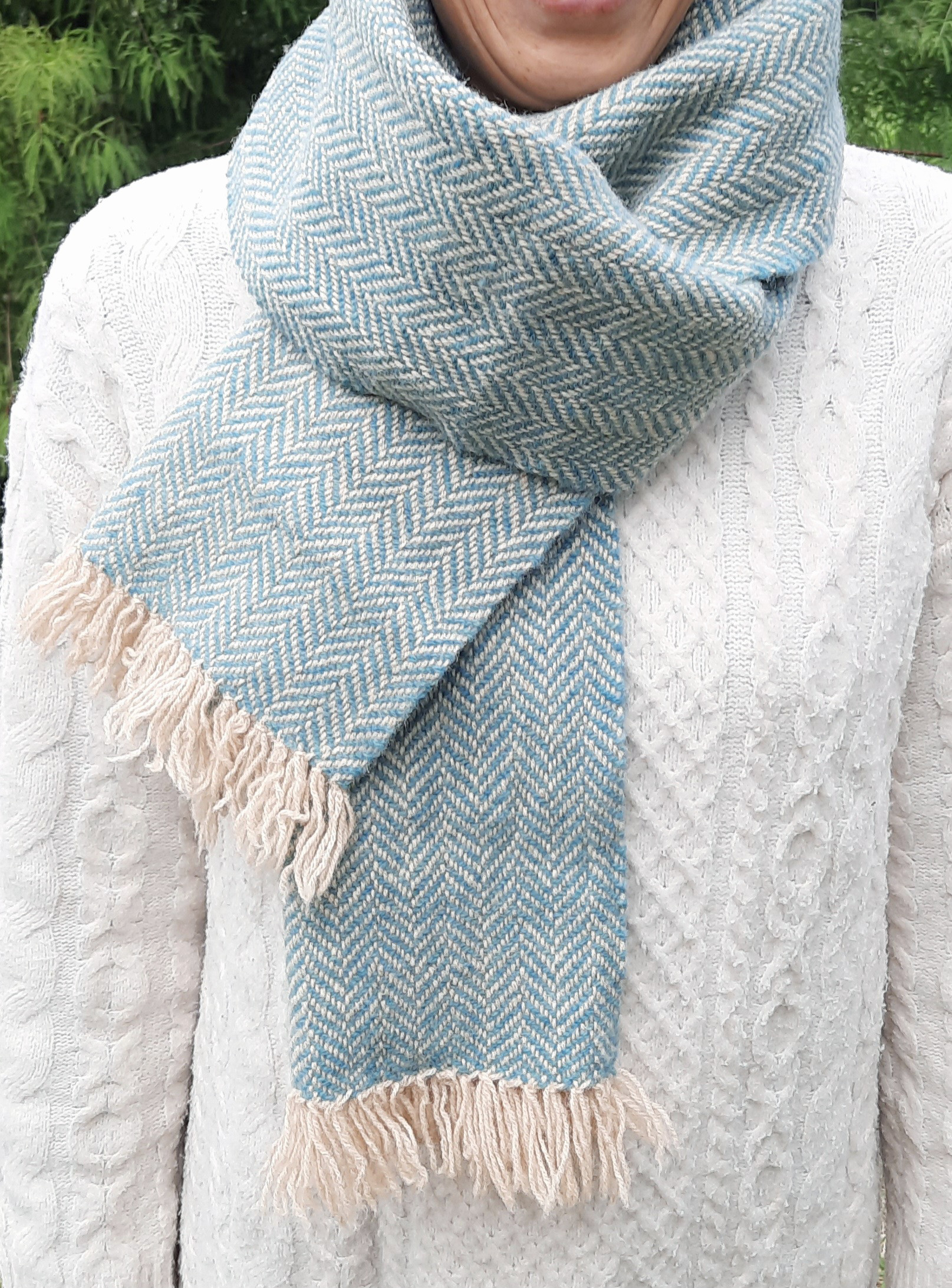 手織りマフラー