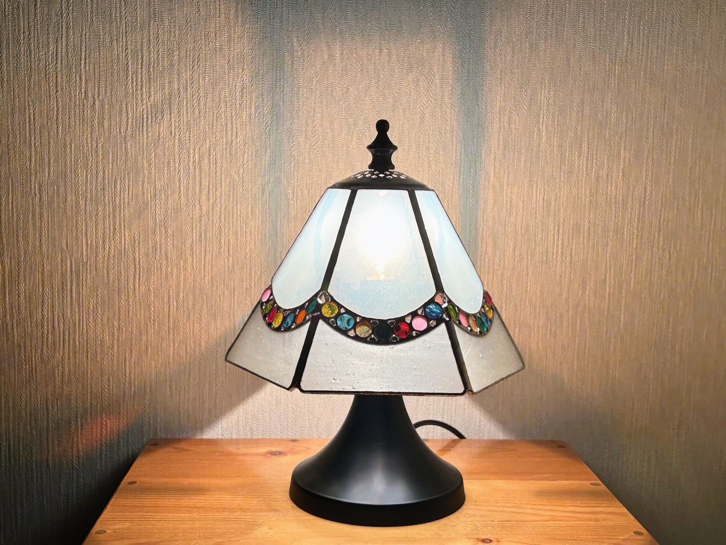 カラフルドット（ステンドグラスのテーブルランプ）