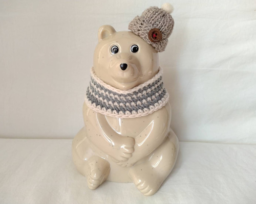 しろくま貯金箱 ニット帽 スヌード 2点セット その他置物 perom 通販