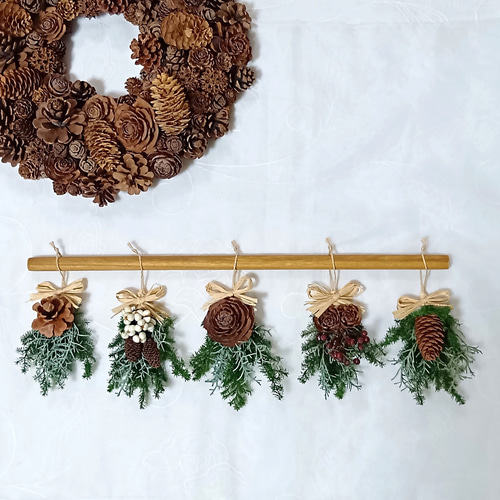 木の実のXmasオーナメント＊ガーランド ガーランド con te 通販