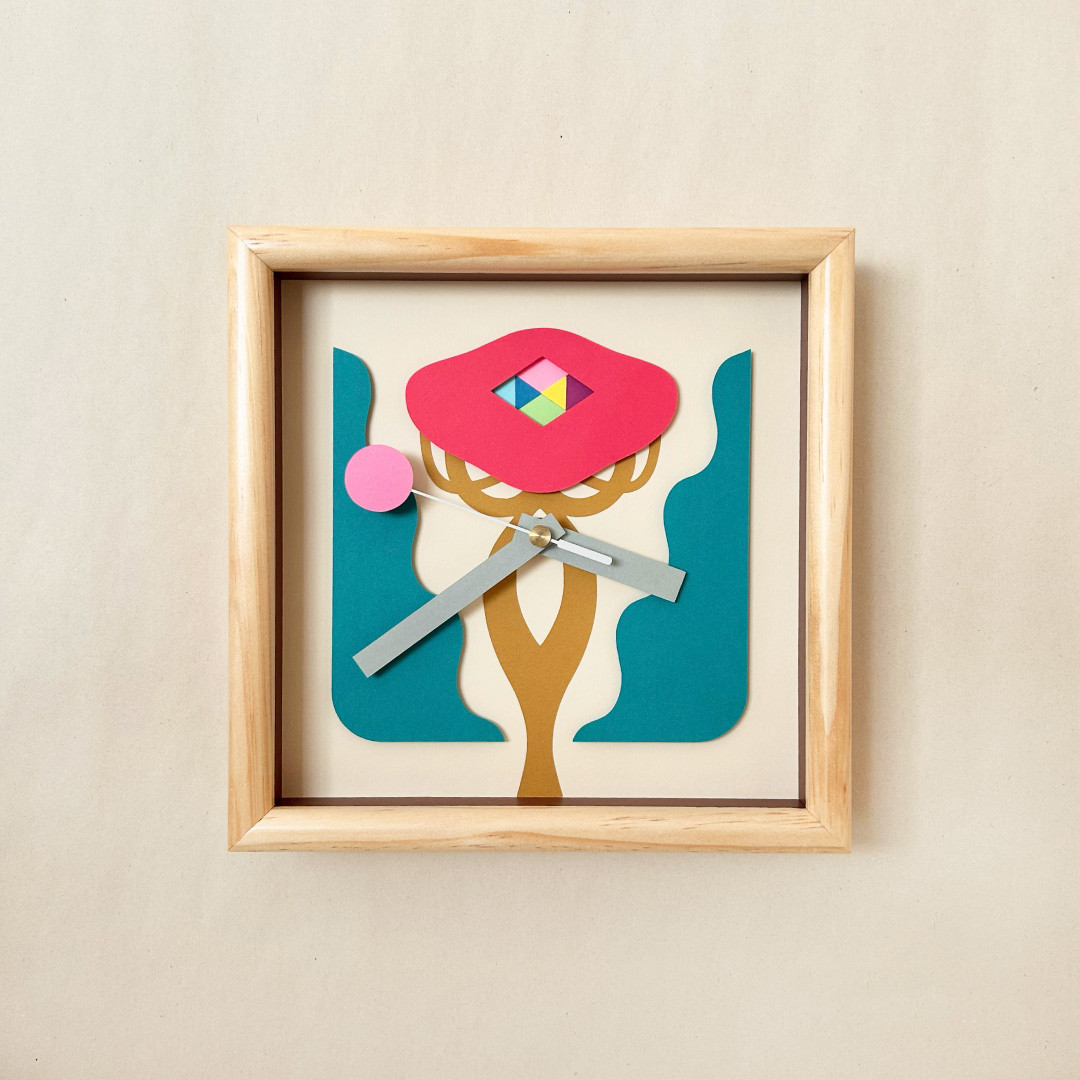 装飾時計［木製］S702