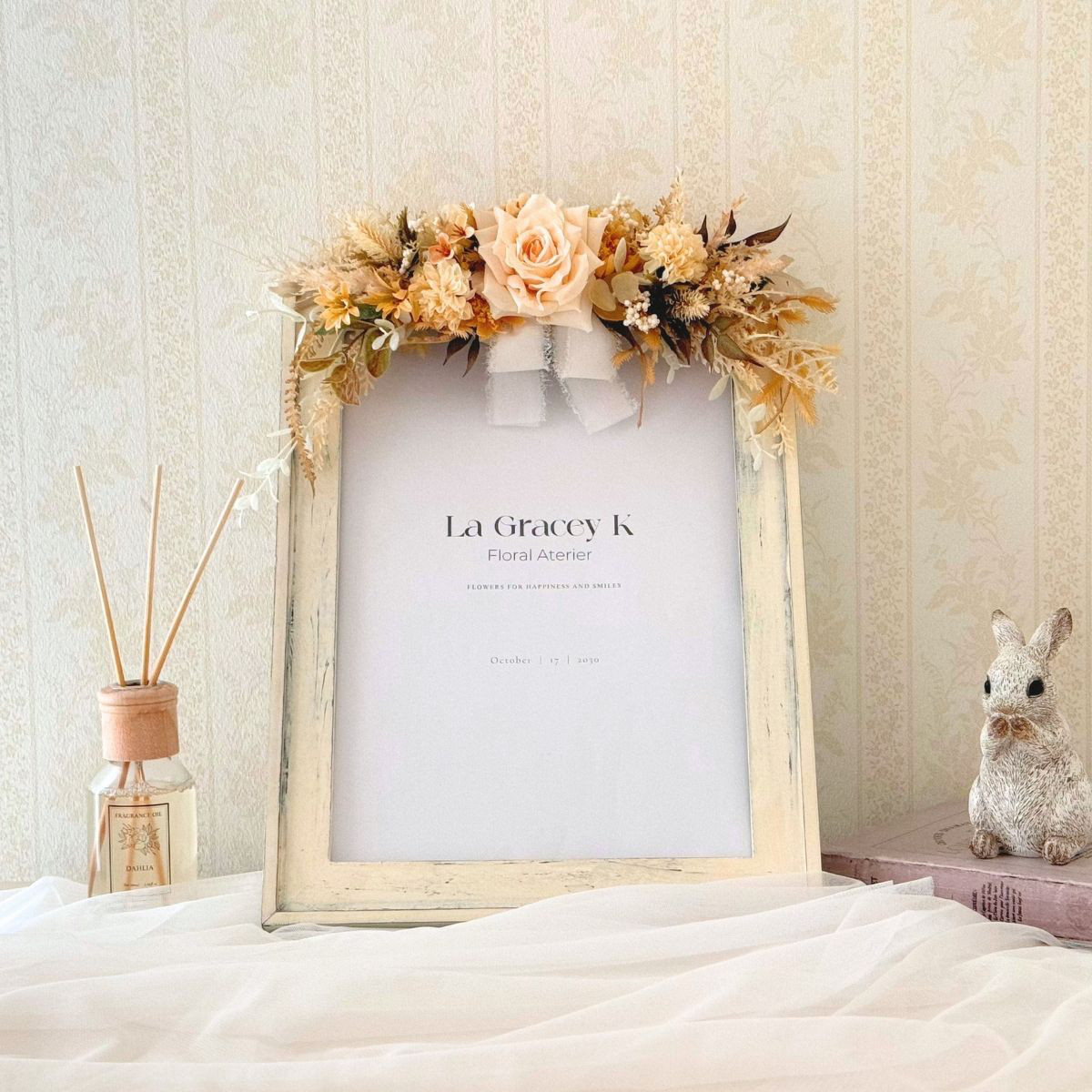 フォトフレーム 花 ウェルカムボード A4 アーティフィシャルフラワー 造花 結婚式 縦 ウェルカムスペース 11
