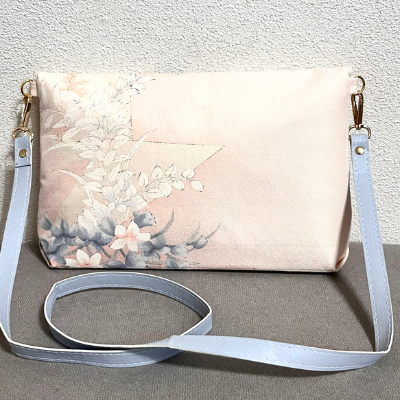 着物リメイク　ショルダーバック　斜めがけポシェット　ハンドメイド　【小径】22 5枚目の画像