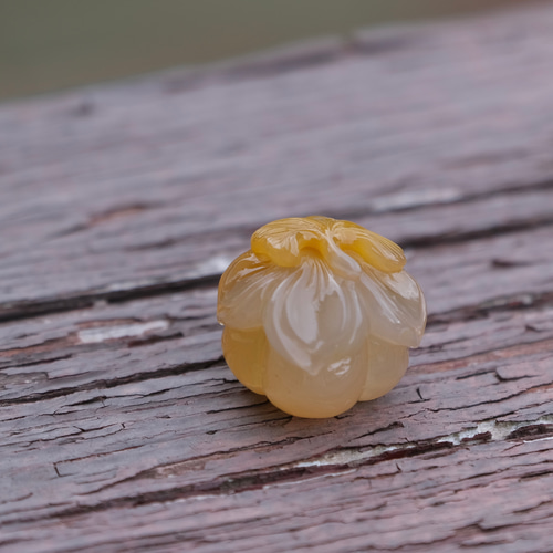 ゴビ石−1412 ゴビ瑪瑙 『銀杏』和菓子 彫刻 その他インテリア雑貨