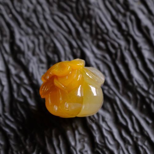 ゴビ石−1412 ゴビ瑪瑙 『銀杏』和菓子 彫刻 その他インテリア雑貨