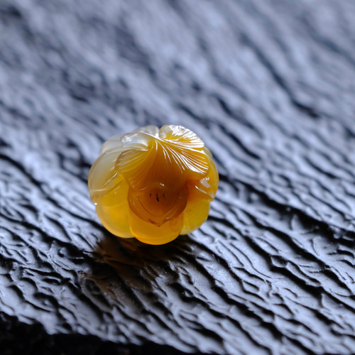 ゴビ石−1412 ゴビ瑪瑙 『銀杏』和菓子 彫刻 その他インテリア雑貨