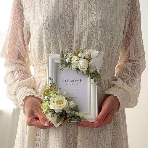 フォトフレーム 花 ウェルカムボード ポストカード 造花 結婚式 縦