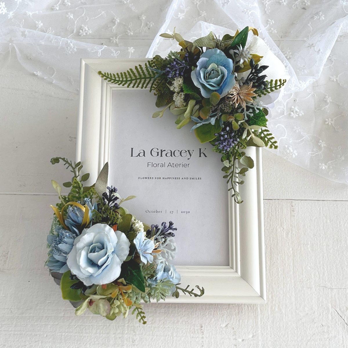 フォトフレーム 花 ウェルカムボード ポストカード 造花 結婚式 縦 ウェルカムスペース 13