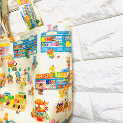 ❤️ yukiemonピッコロマーケット柄ミニトートバッグ❤️ 2枚目の画像