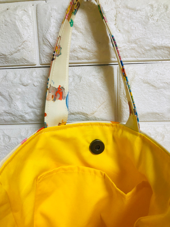 ❤️ yukiemonピッコロマーケット柄ミニトートバッグ❤️ 3枚目の画像