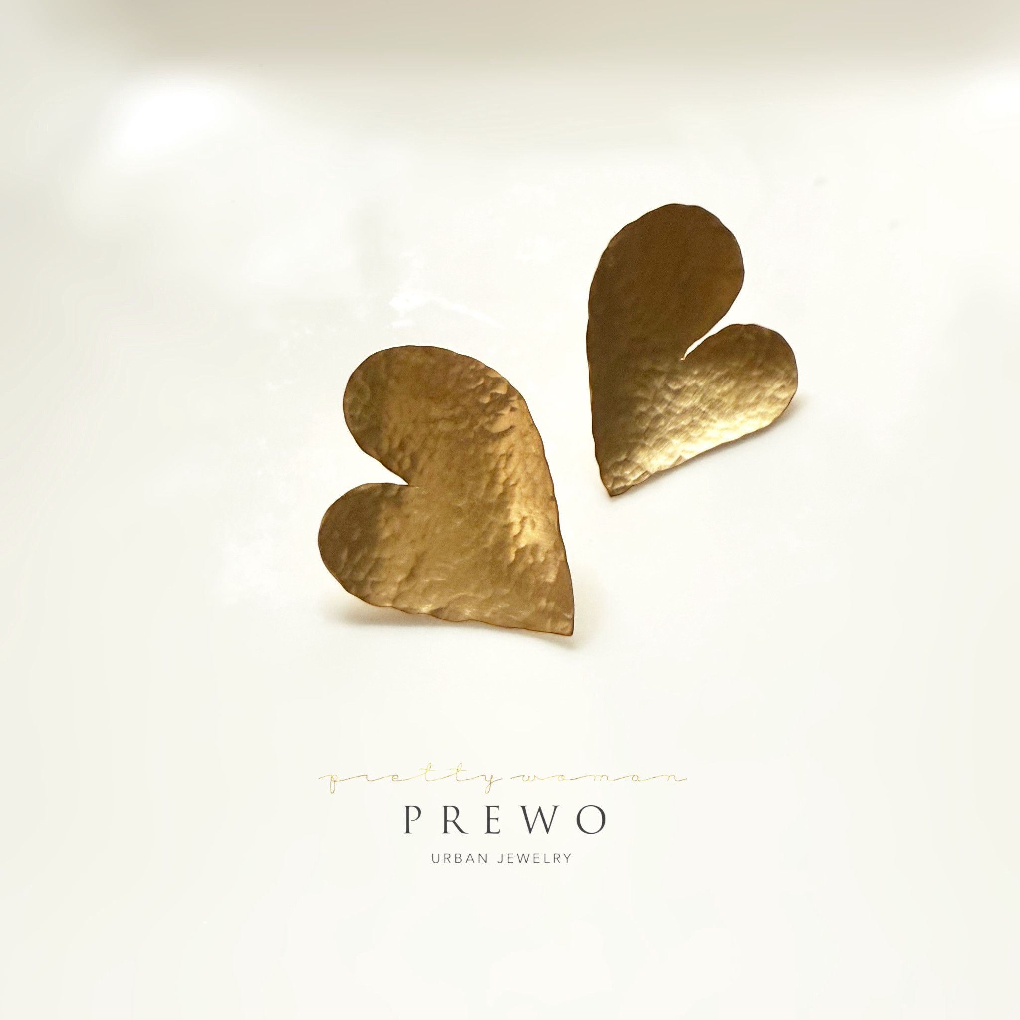 《受注製作》K18GP HEART ツチ目ピアス