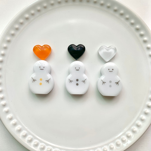 snowman＊アンブレラマーカー チャーム WHITE キーホルダー miasnow..y