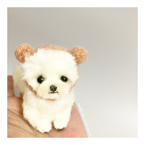 □送料無料□羊毛フェルト犬｜羊毛フェルトマルチーズ｜マルプー