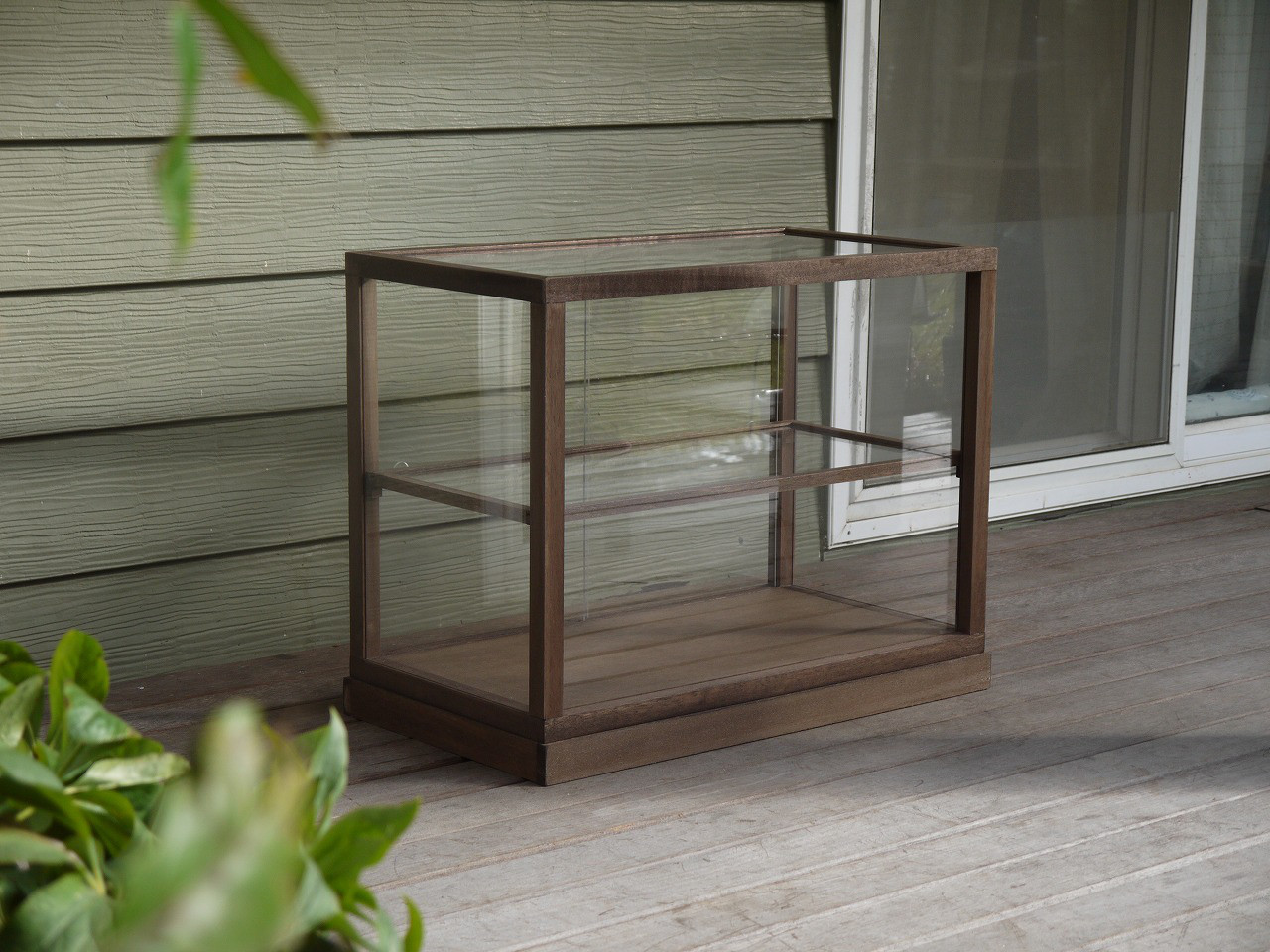 木製のショーケース　【大】ダークウオルナット　☆サイズオーダー可！☆