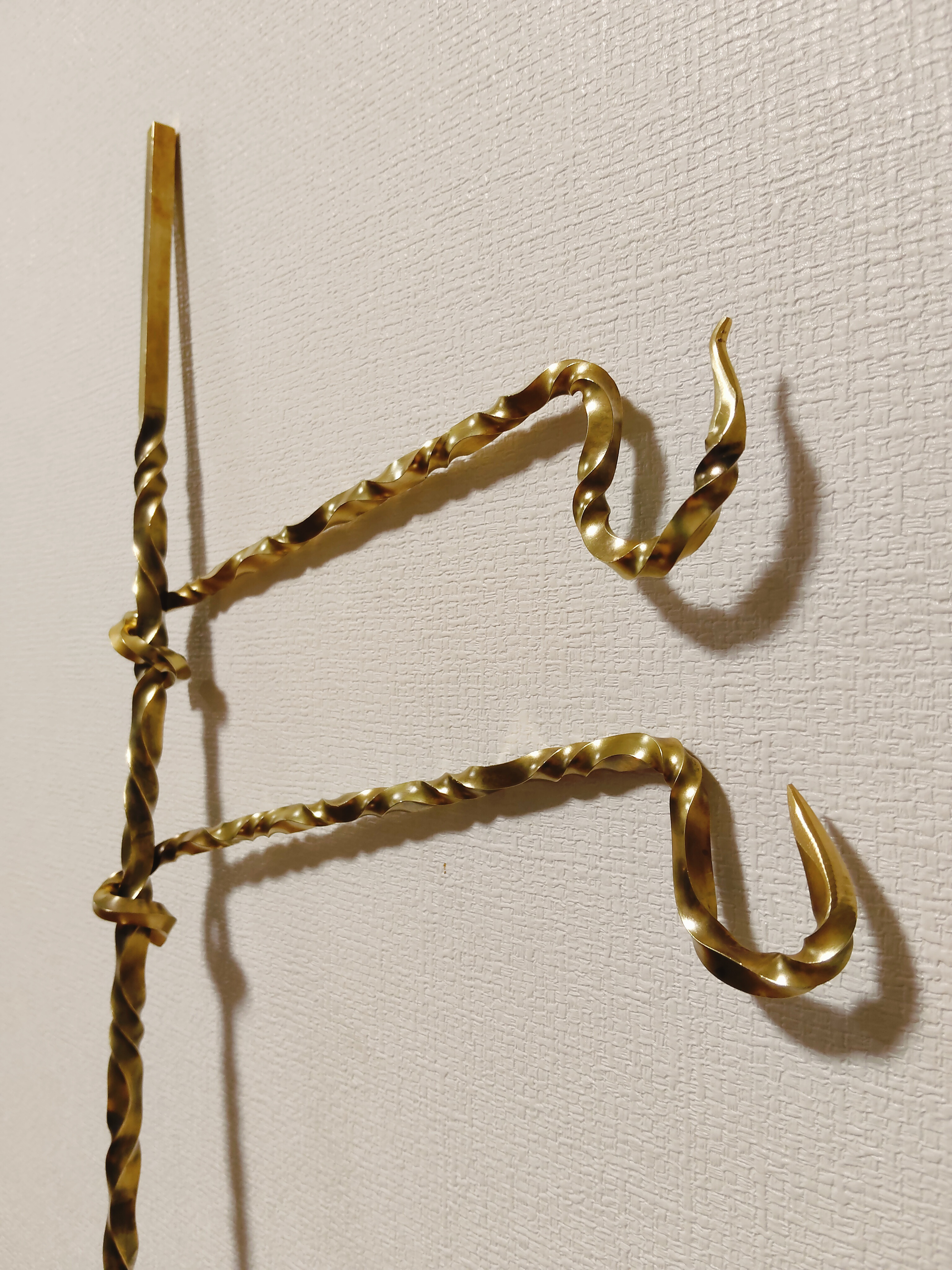 真鍮ランタンスタンド　ランタンハンガー　焚き火ハンガー　キャンプ　アウトドア