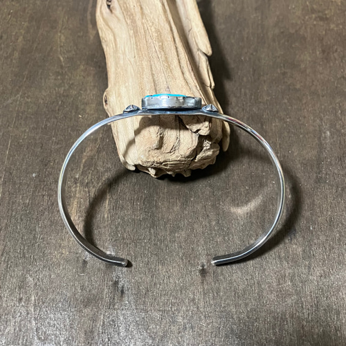 キングマン ターコイズ シルバー バングル ブレスレット #インディアン