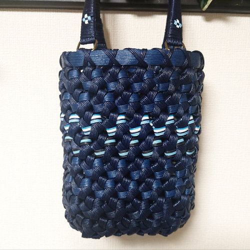 オーダー専用 クラフトバンド花結び かごバッグ 花結び編み。かごバック。クラフトバンド。オーダー専用 2025年