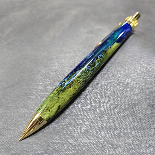 緑青腐菌 スタビライズウッドレジン シャープペンシル【送料・ギフト