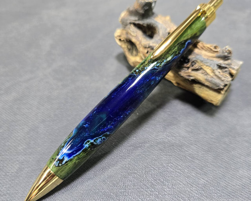 緑青腐菌 スタビライズウッドレジン シャープペンシル【送料・ギフト