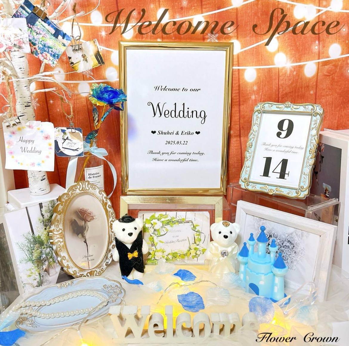 1名様限定 追加料金不要 ウェルカムスペースセット 結婚式 まとめ売り ウエディング 造花 ウェルカムボード