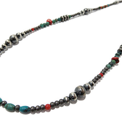 ナバホ族 シルバー925 ターコイズ コーラル インディアンジュエリー