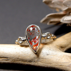情熱的な赤い石～ アンデシンのデザインリング 11.5号 天然石の