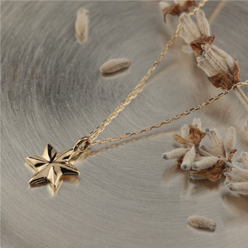 着けっぱなし/K18/星ネックレス】(star5)18金 ゴールド 星 スター プチ