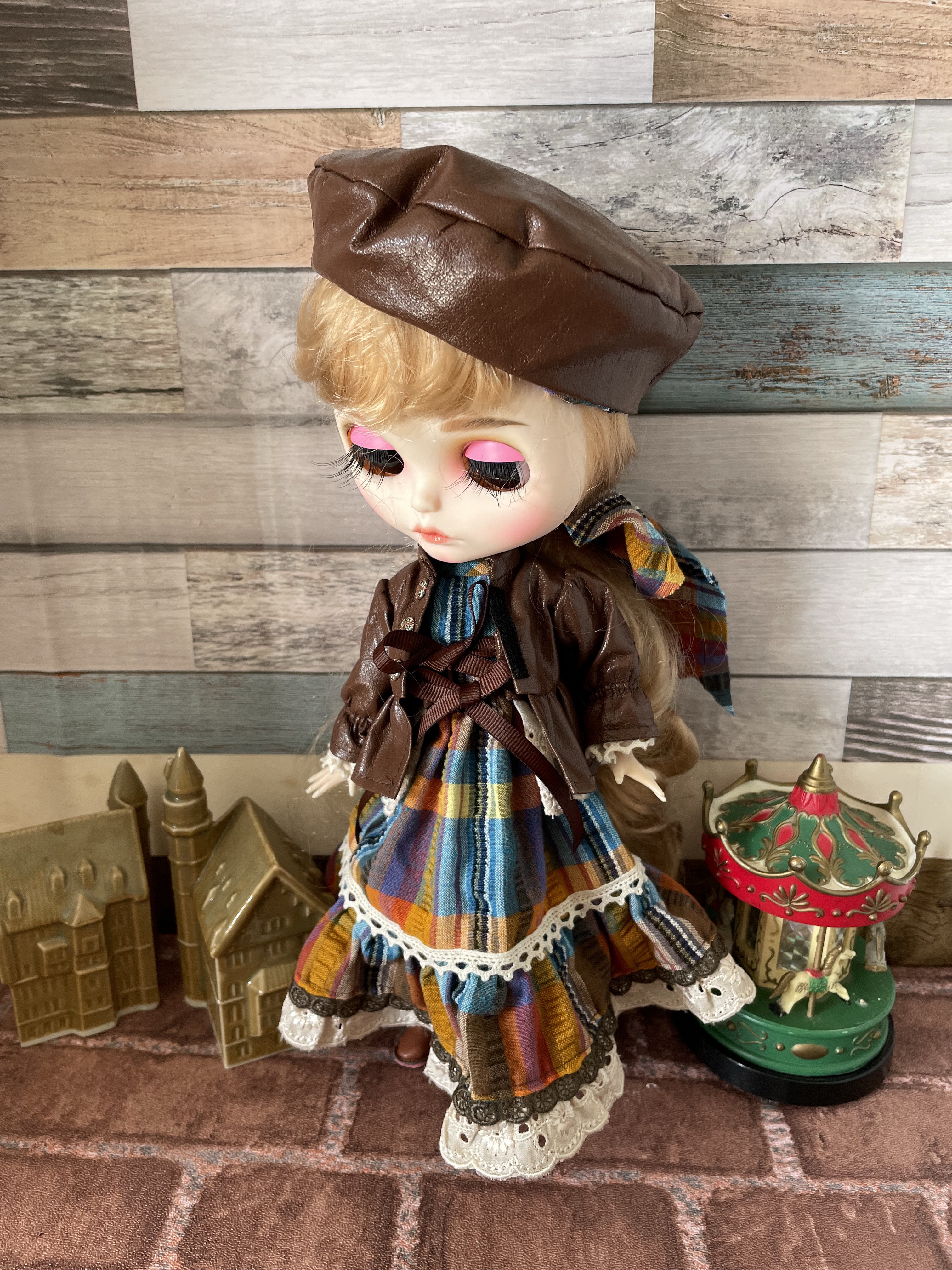 チェックの装い(brown)