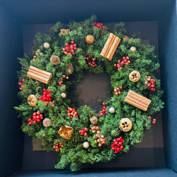 森のクリスマスリース プリザーブドフラワー flower&garden airaku