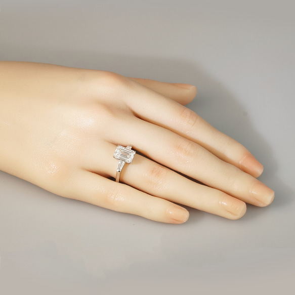 エメラルドブリリアンス・トリロジーリング J-R240604（4週間発送） 6枚目の画像