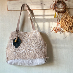 貴重*フランスアンティークリネン*赤色手刺繍*モノグラム刺繍