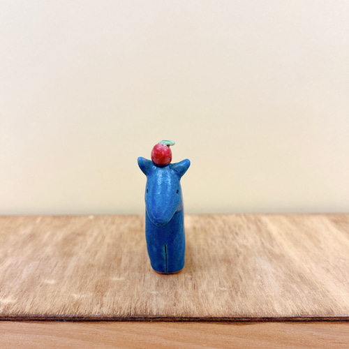 2026年干支 青い馬とりんご 陶器 置物 その他置物 つちもの製作所 通販