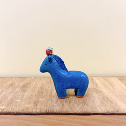 2026年干支 青い馬とりんご 陶器 置物 その他置物 つちもの製作所 通販