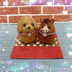 ⛄️❄️雪だるまさんとトイプードルちゃん⛄️❄️ 羊毛フェルト くみ