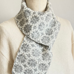 羊毛フェルト・手染めシルクのオーガンジーストール ストール hiro