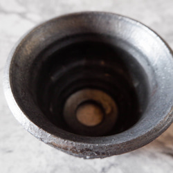 4.5号鉄砂黒裂紋鉢305　塊根植物　多肉植物　アガベ　盆栽　植木鉢　作家鉢　鉢皿　沖縄 4枚目の画像