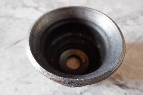 4.5号鉄砂黒裂紋鉢305　塊根植物　多肉植物　アガベ　盆栽　植木鉢　作家鉢　鉢皿　沖縄 4枚目の画像