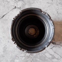 4.5号鉄砂黒裂紋鉢306　塊根植物　多肉植物　アガベ　盆栽　植木鉢　作家鉢　鉢皿　沖縄 5枚目の画像