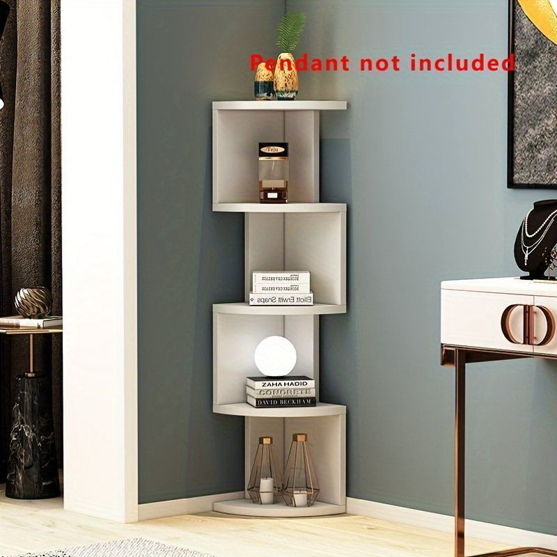 インテリア 収納 家具 コーナーブックシェルフ 4段コーナー棚 コーナー本棚 多目的コーナーディスプレイラック 植物棚