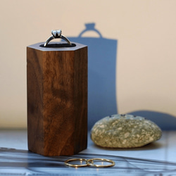 木製 リングディスプレイ リングスタンド 指輪置き 2枚目の画像