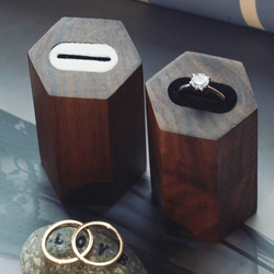 木製 リングディスプレイ リングスタンド 指輪置き 4枚目の画像