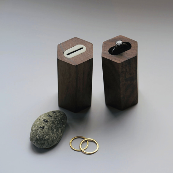 木製 リングディスプレイ リングスタンド 指輪置き 7枚目の画像