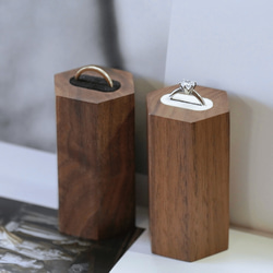 木製 リングディスプレイ リングスタンド 指輪置き 1枚目の画像