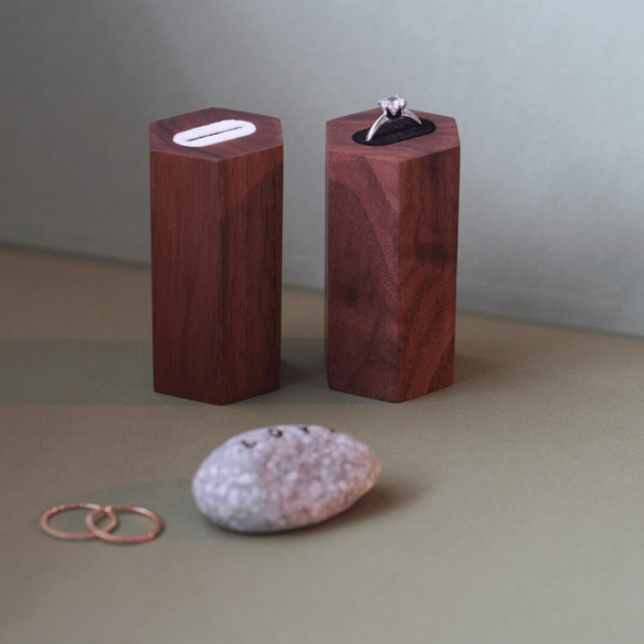 木製 リングディスプレイ リングスタンド 指輪置き 6枚目の画像