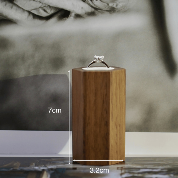 木製 リングディスプレイ リングスタンド 指輪置き 11枚目の画像