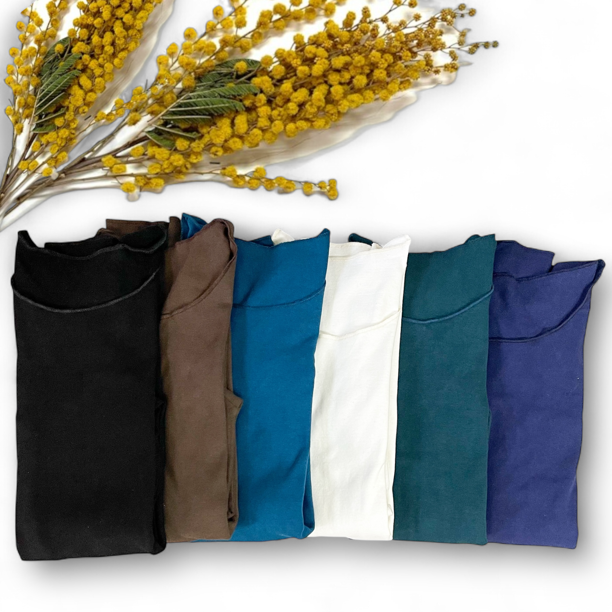 NEW　men's　ユニセックス　6色・選べる2枚セット＊コットン100%育てるコットン　1枚でもレイヤードでも◎