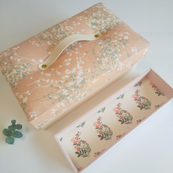 カルトナージュ リボンの小さな小物入れ フリーボックス・小物入れ